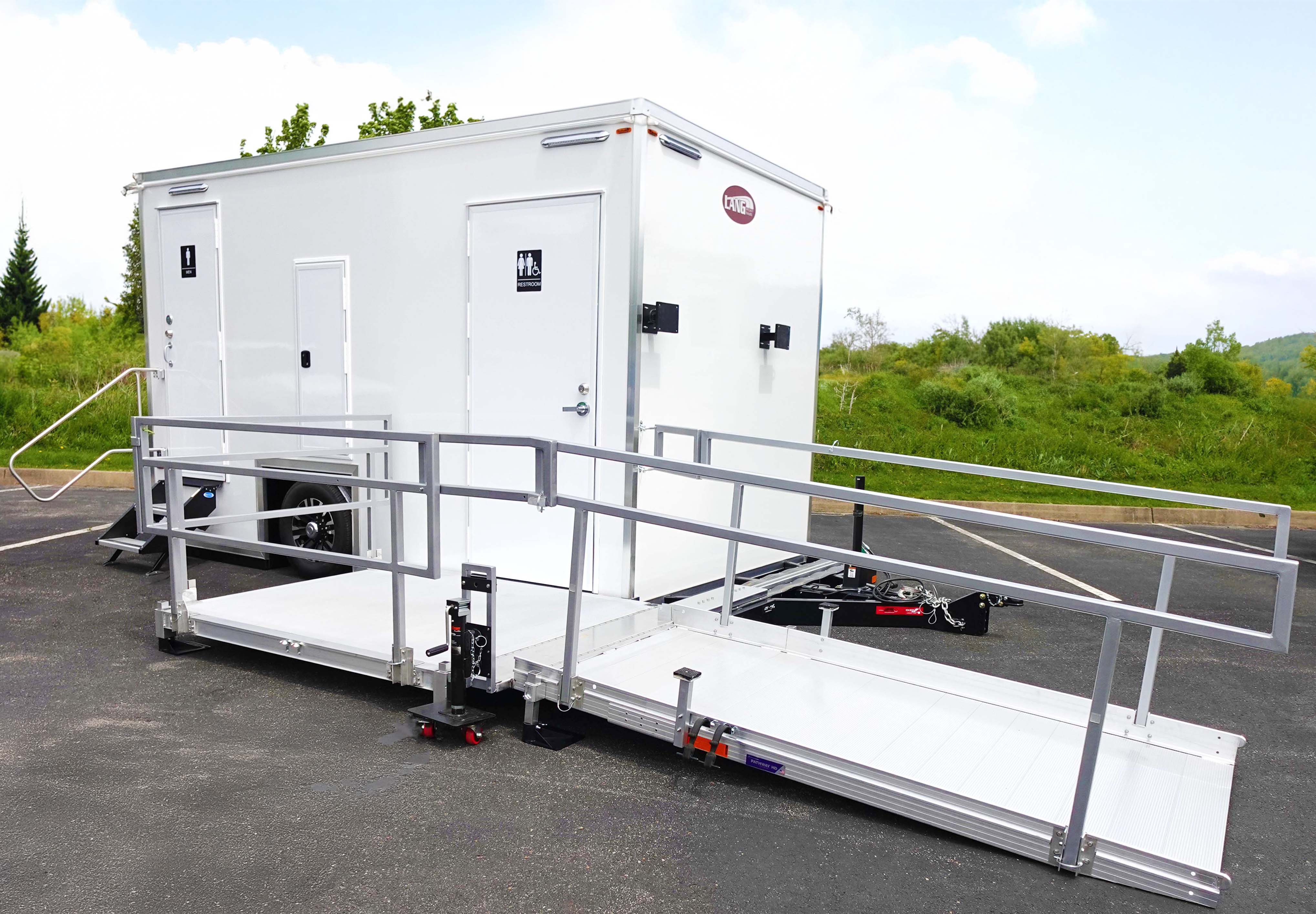 ADA Trailer for Texas Emergency & Disasters. ADA-accessible trailer rental from The Lavatory Texas fleet